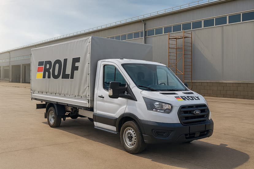 Delivery truck in action